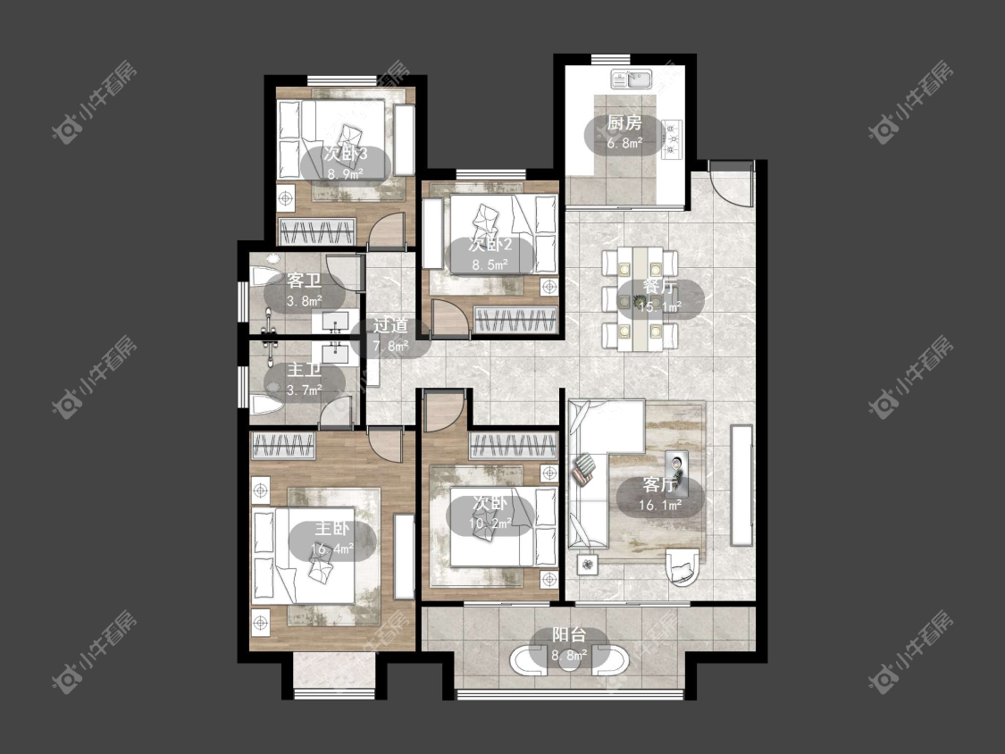 镇江汇金天地在售二手房源户型图_小牛看房