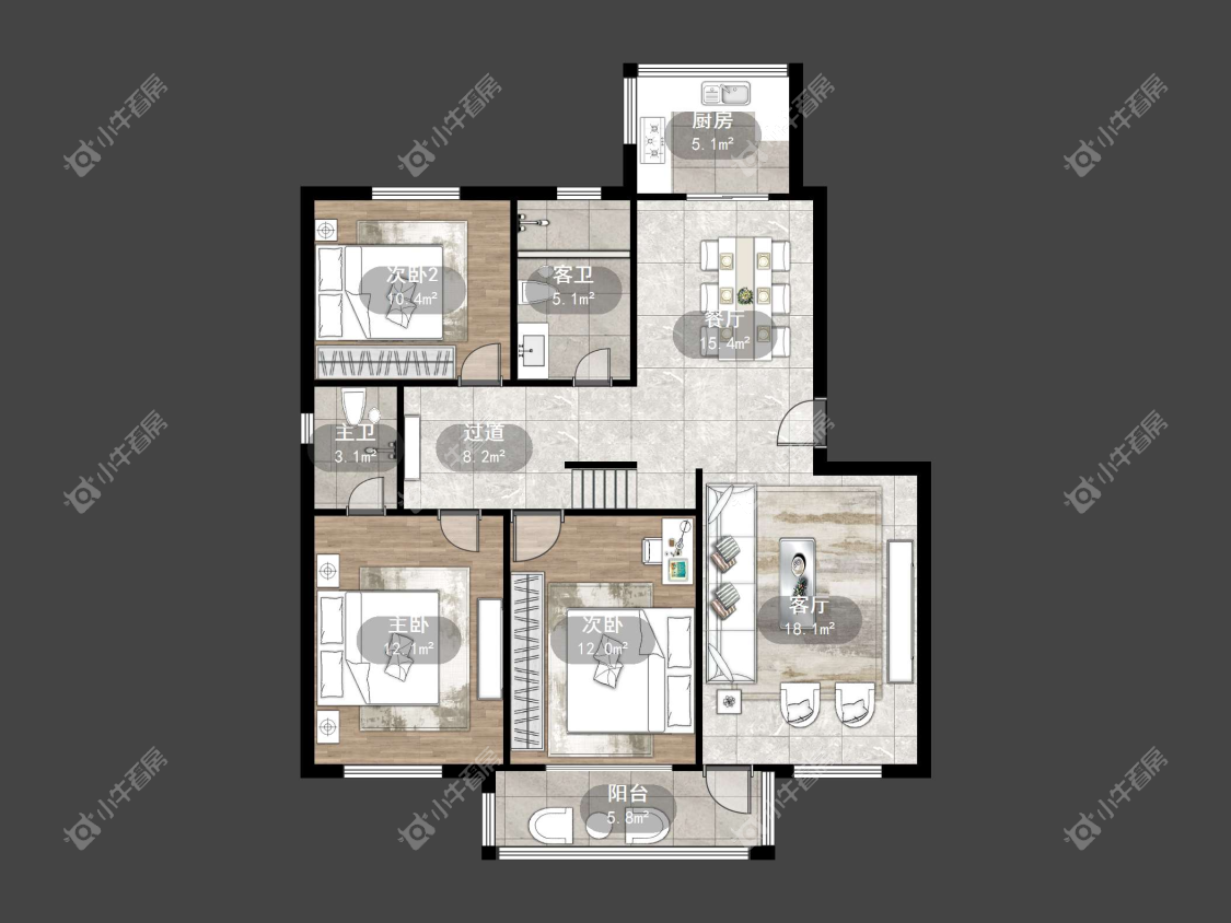 镇江幸福三区在售二手房源户型图_小牛看房