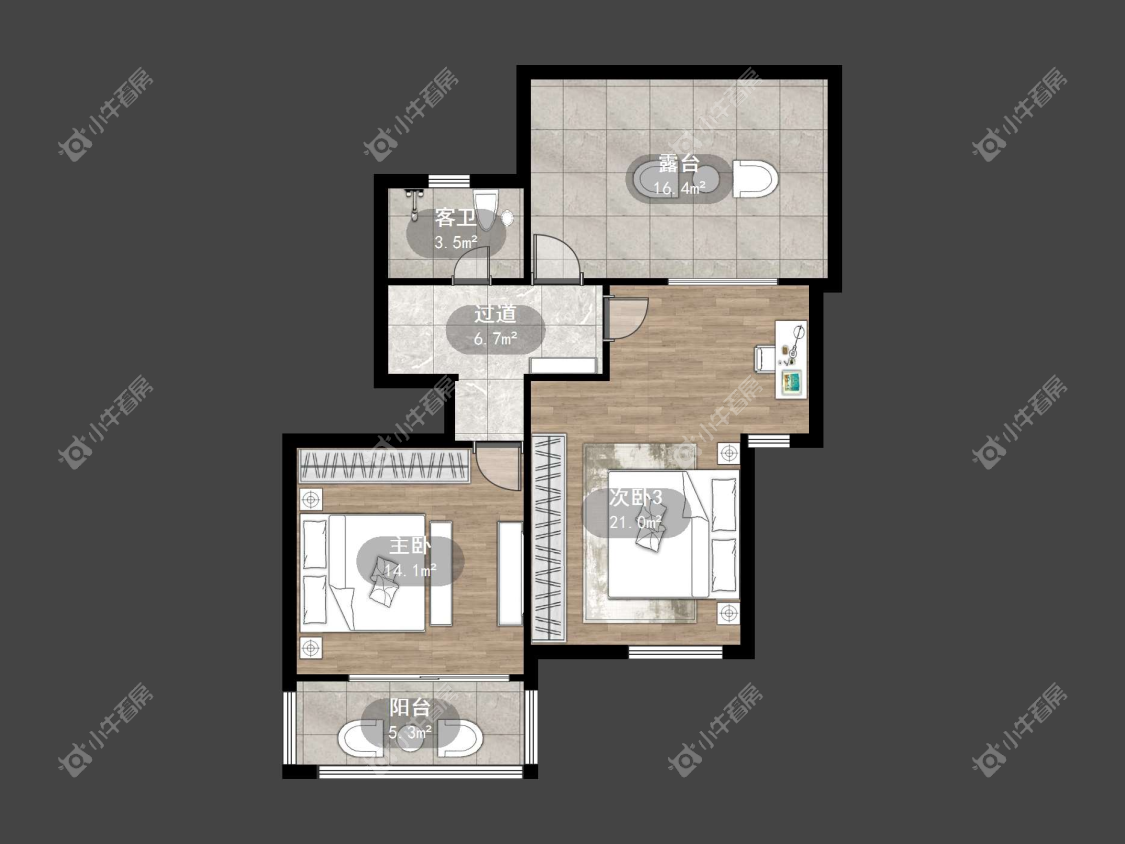 镇江澳都花城在售二手房源户型图_小牛看房