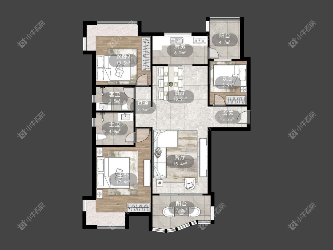 镇江碧桂园在售二手房源户型图_小牛看房