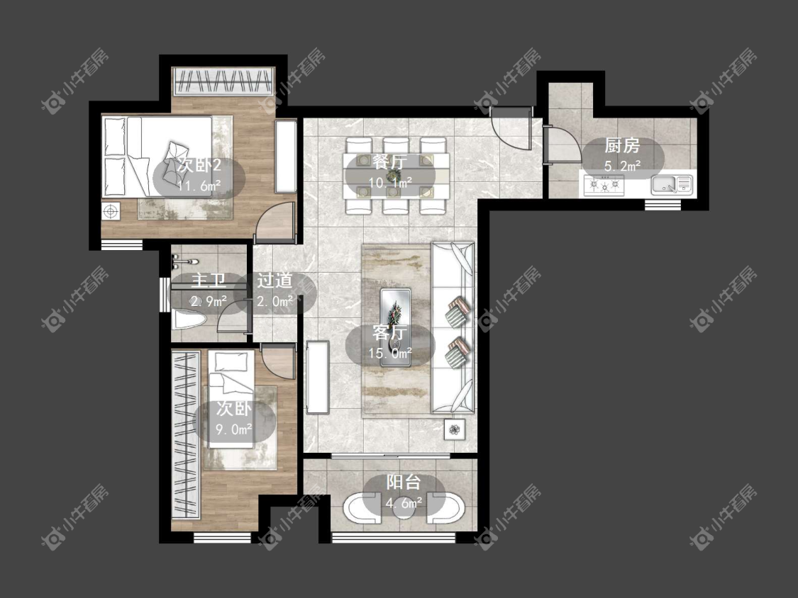 镇江吾悦华府（丹阳）在售二手房源户型图_小牛看房