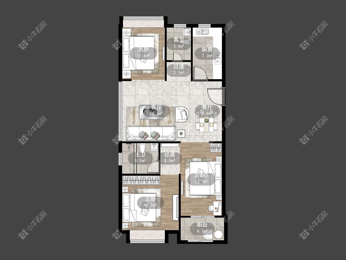 镇江翡翠林花园（天福花园）在售二手房源户型图_小牛看房