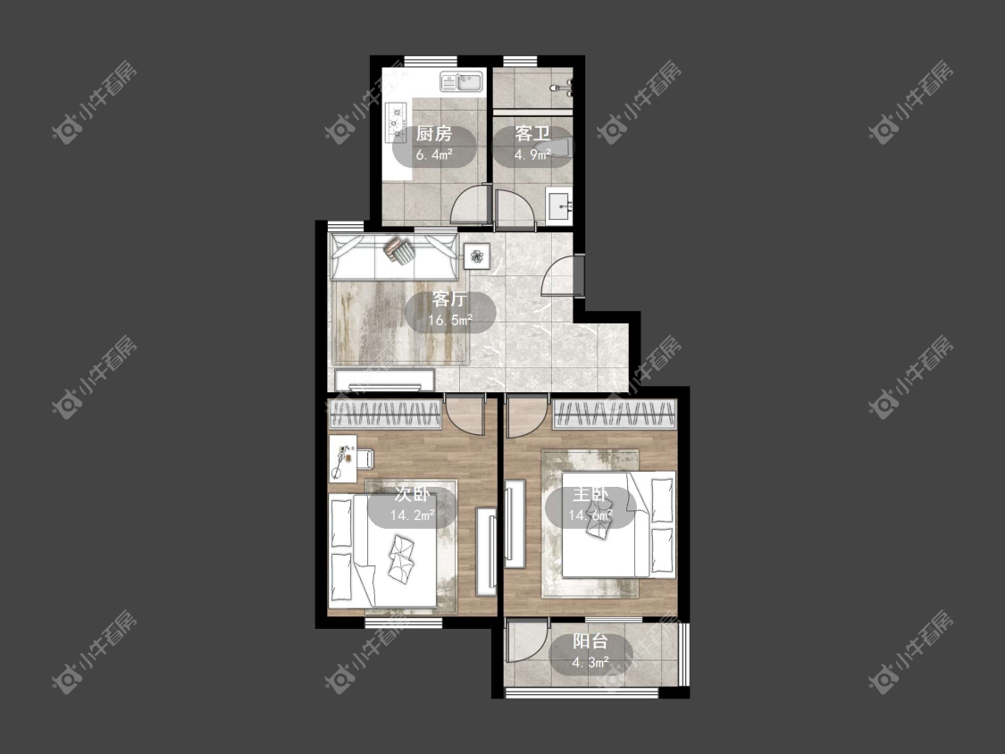 镇江万善园一村在售二手房源户型图_小牛看房