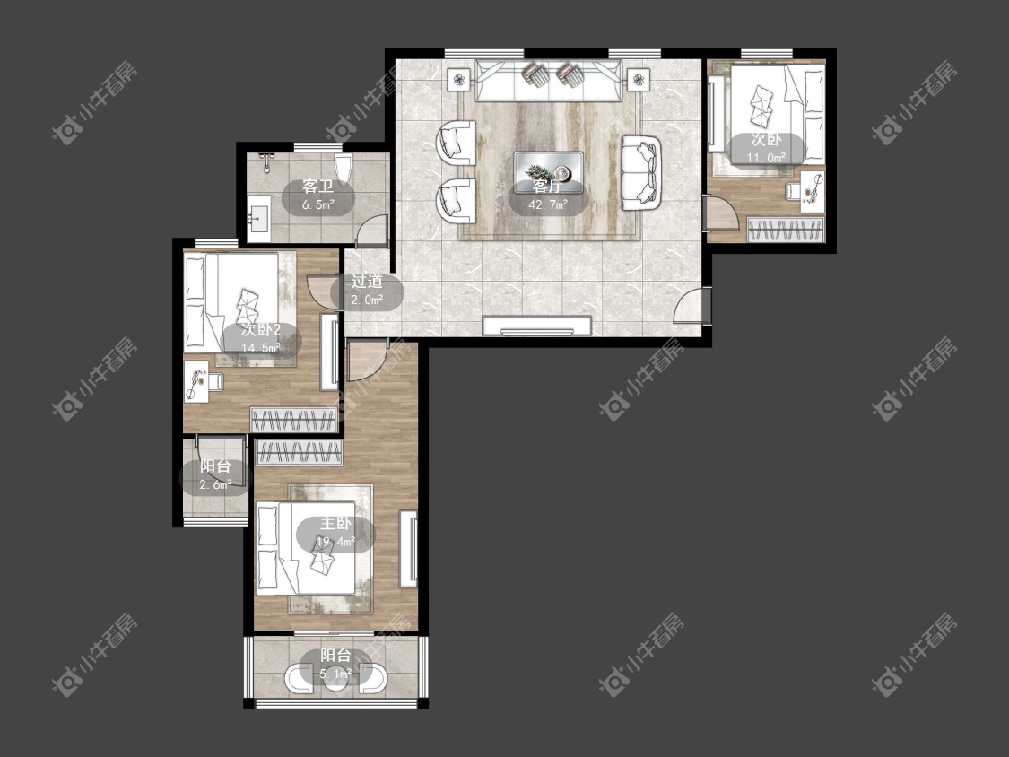 镇江东南新城在售二手房源户型图_小牛看房