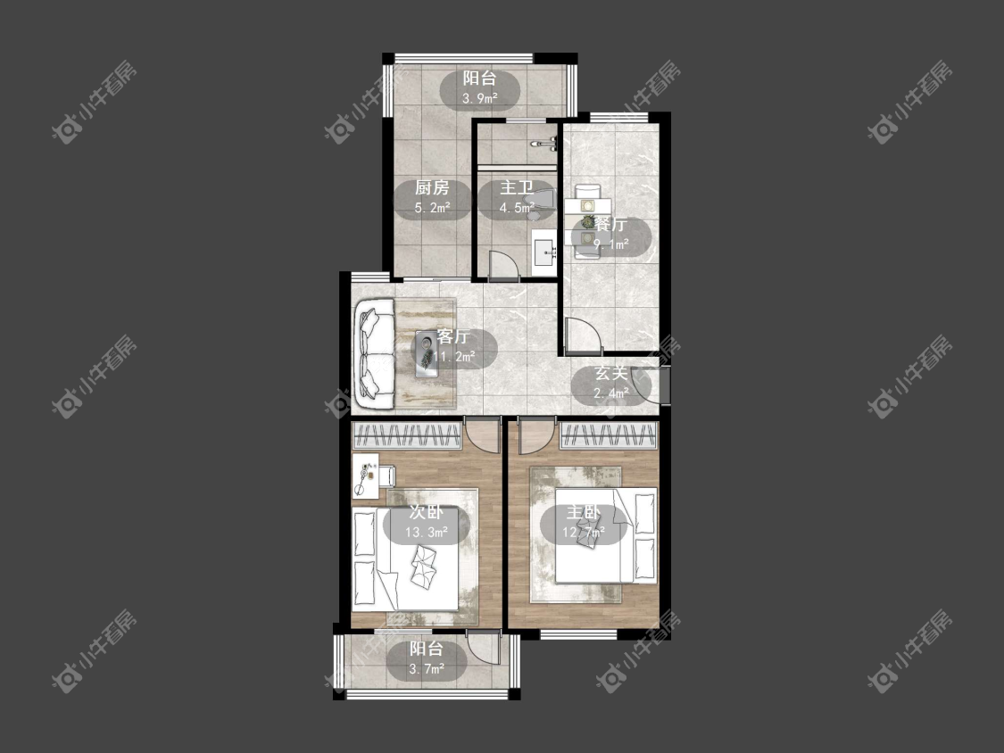 镇江凤凰新村在售二手房源户型图_小牛看房