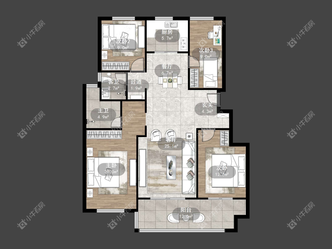 镇江天怡南郡在售二手房源户型图_小牛看房