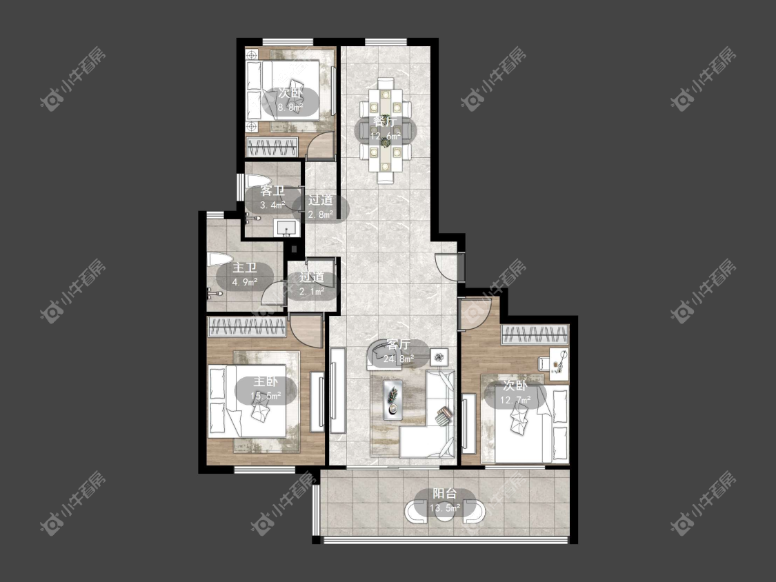 镇江天怡天瑞宸在售二手房源户型图_小牛看房