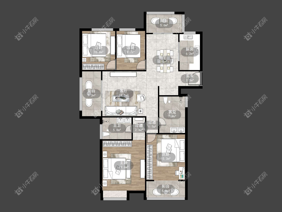 镇江紫竹园在售二手房源户型图_小牛看房