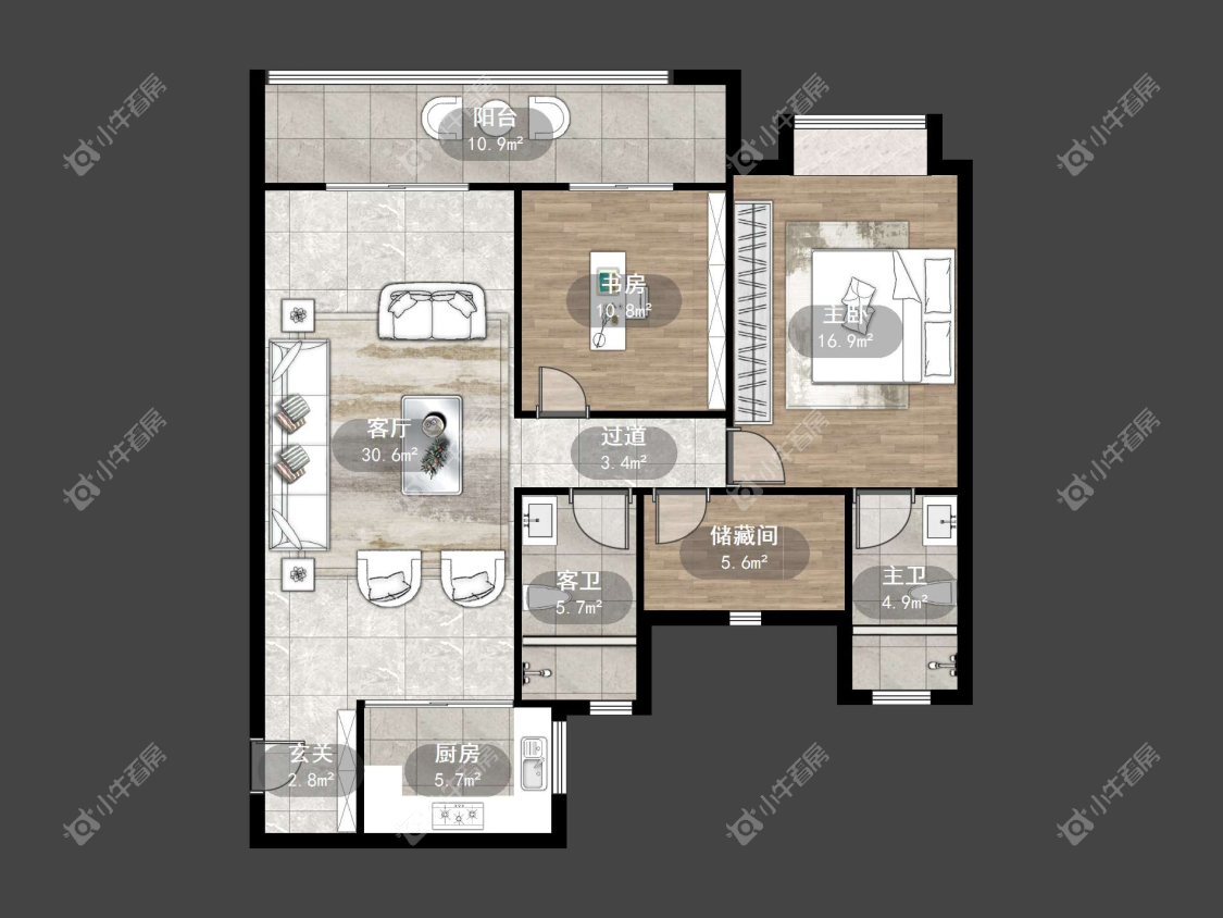 镇江金茂国际社区在售二手房源户型图_小牛看房