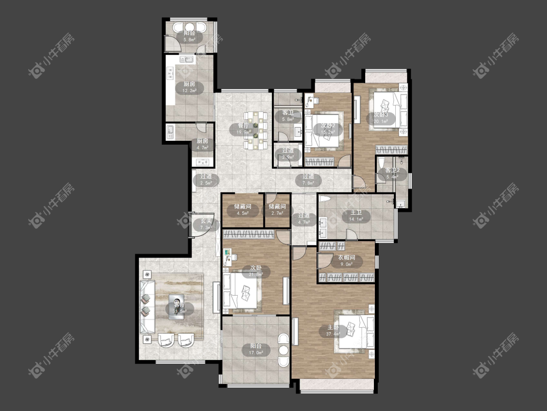 镇江恒大名都一期在售二手房源户型图_小牛看房