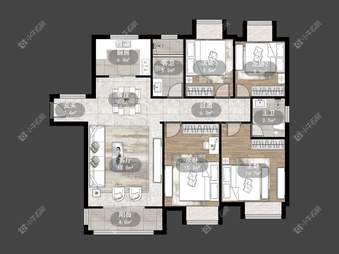 镇江美亚华悦在售二手房源户型图_小牛看房