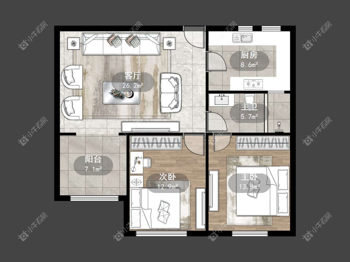 镇江学林雅居在售二手房源户型图_小牛看房