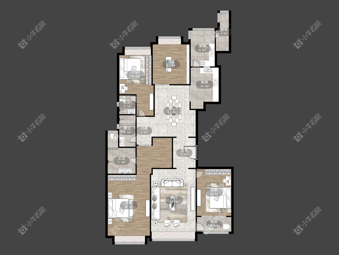 镇江恒大名都二三期在售二手房源户型图_小牛看房