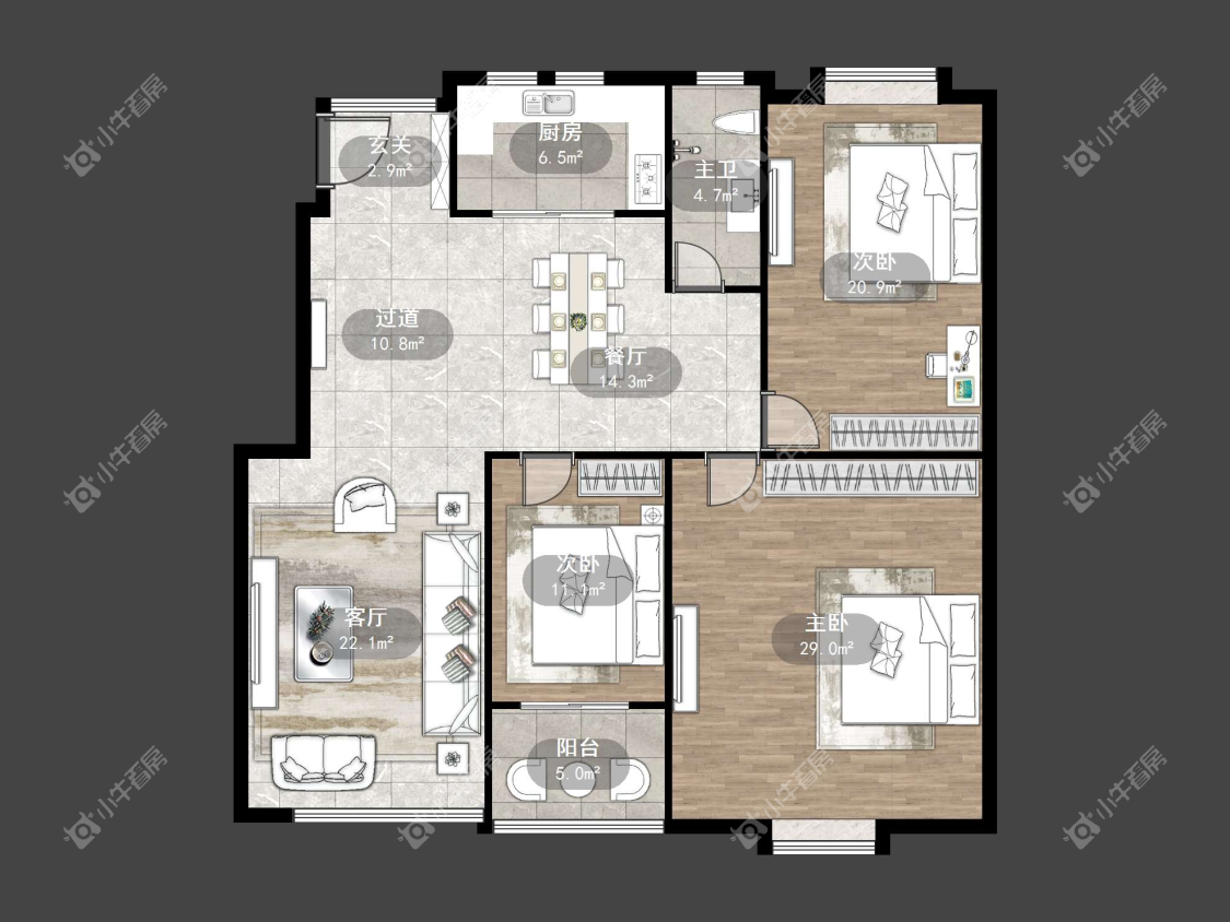 镇江天福花园在售二手房源室内图_小牛看房
