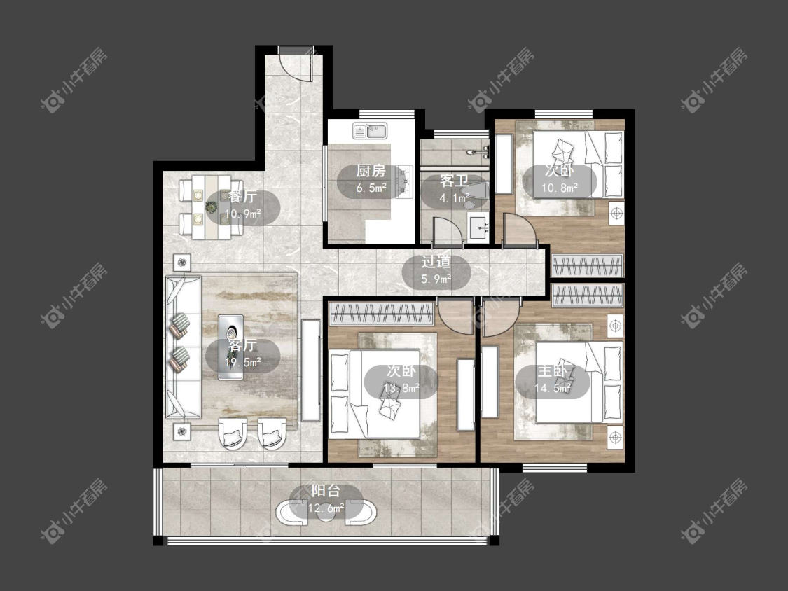 镇江凤凰郡在售二手房源户型图_小牛看房