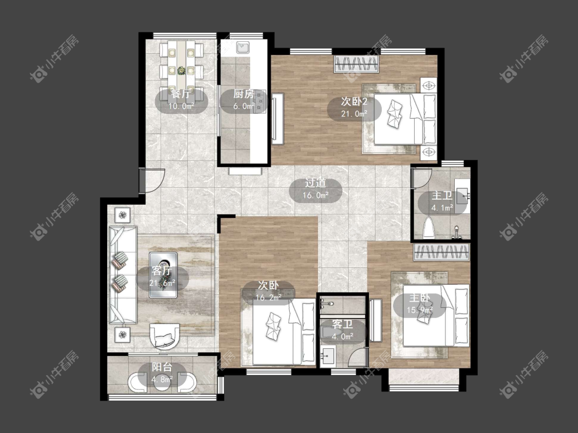 镇江锦绣江南在售二手房源户型图_小牛看房