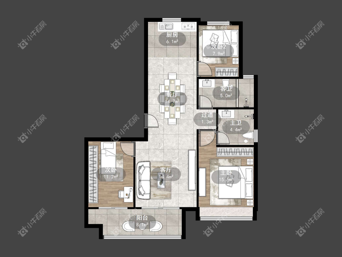 镇江爱家尚城在售二手房源户型图_小牛看房