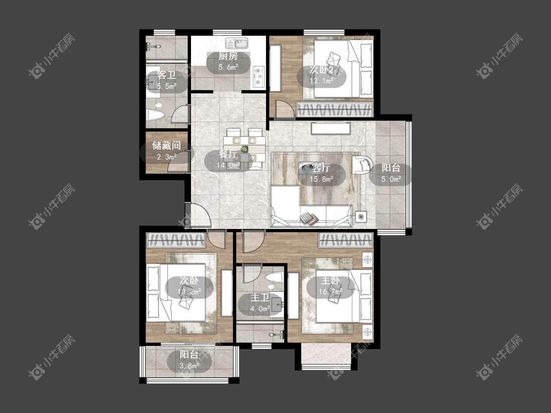 镇江新香草苑在售二手房源户型图_小牛看房