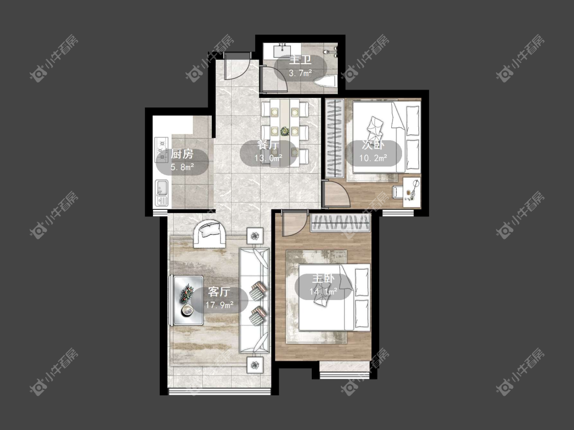 镇江丹凤国际在售二手房源户型图_小牛看房