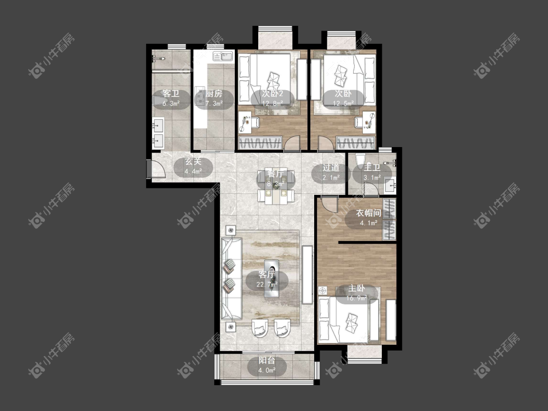 镇江城市绿洲在售二手房源户型图_小牛看房