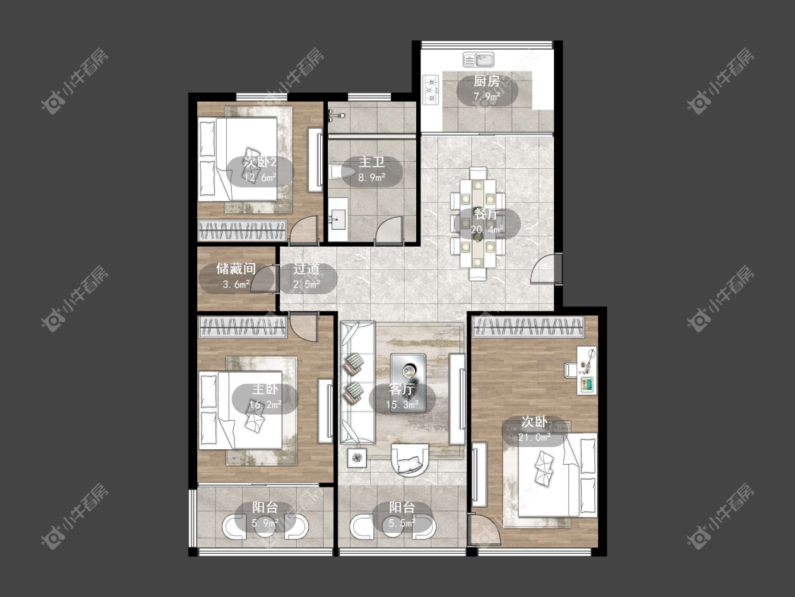 镇江城河大厦在售二手房源户型图_小牛看房