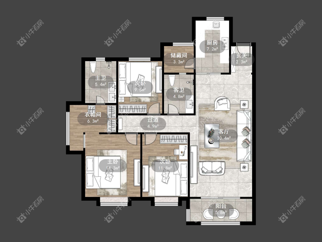 镇江大亚第一城在售二手房源户型图_小牛看房