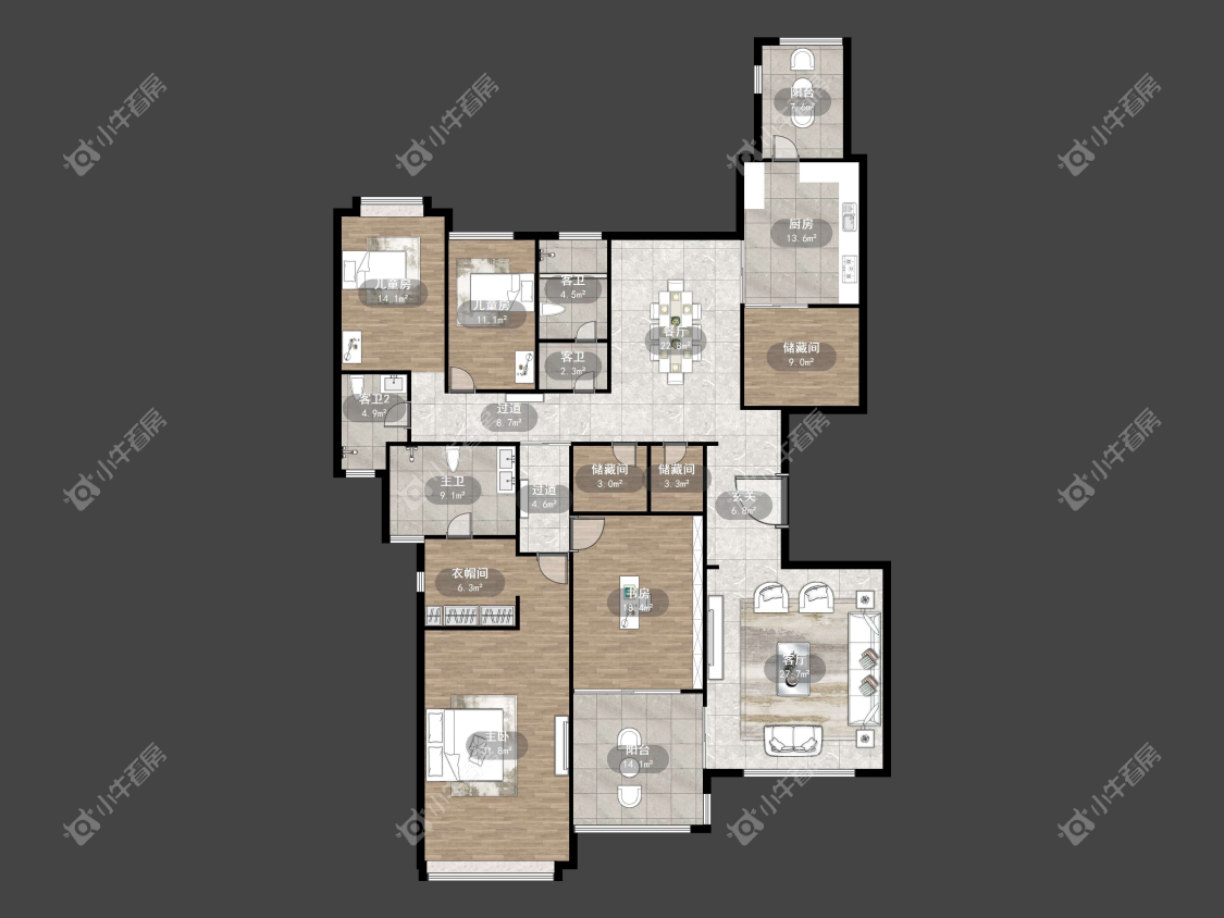 镇江恒大名都一期在售二手房源户型图_小牛看房