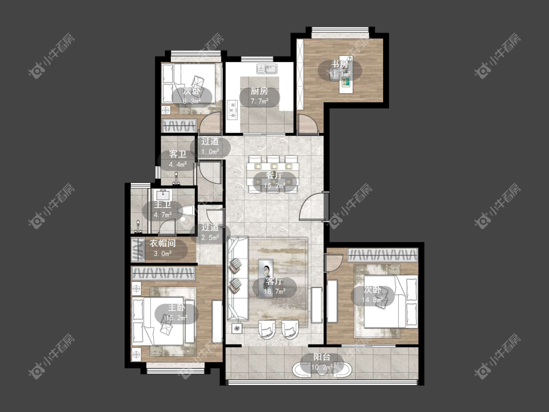 镇江红星天铂在售二手房源户型图_小牛看房