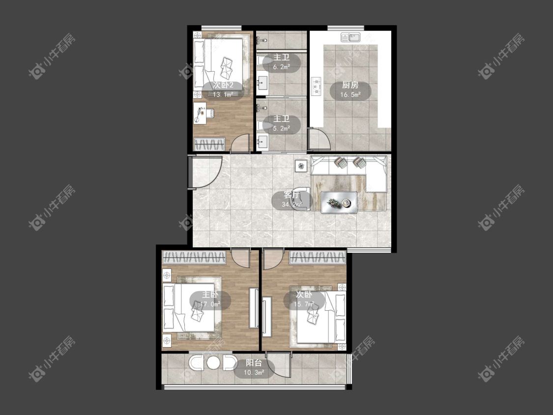 镇江兴隆苑在售二手房源户型图_小牛看房