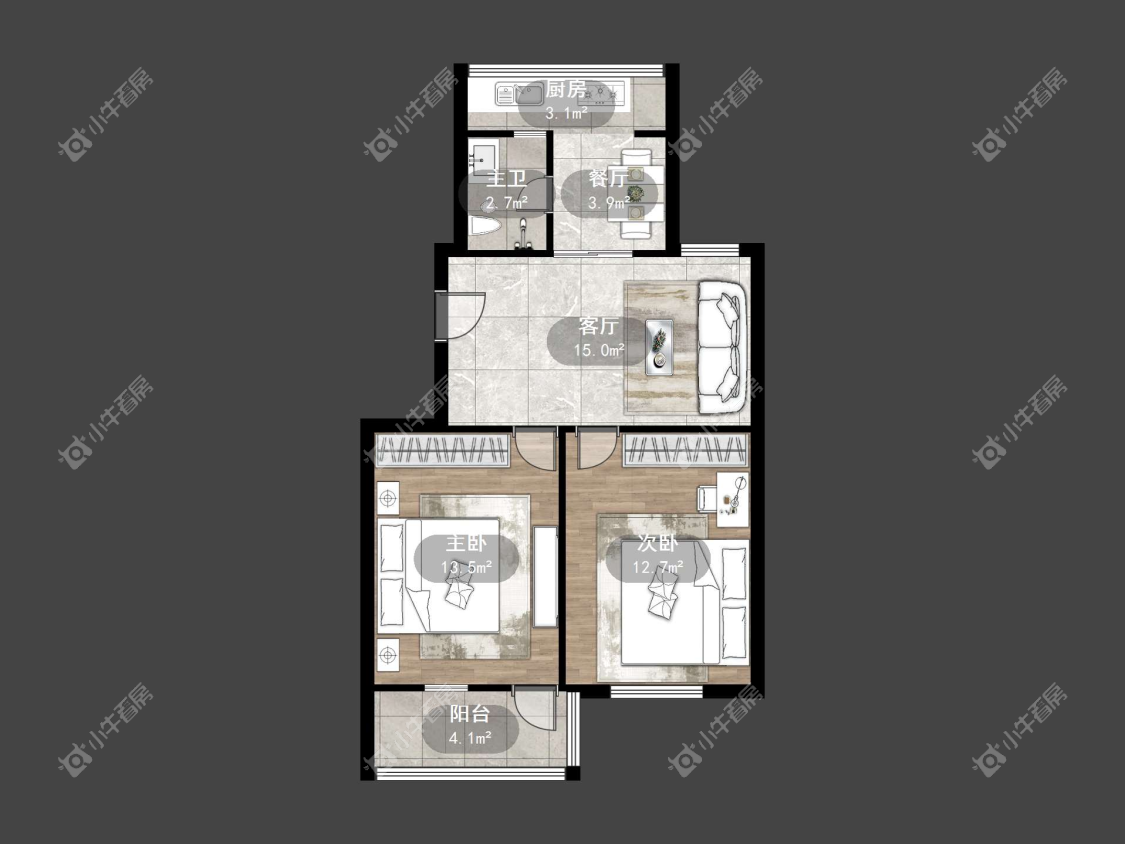 镇江万善园在售二手房源户型图_小牛看房