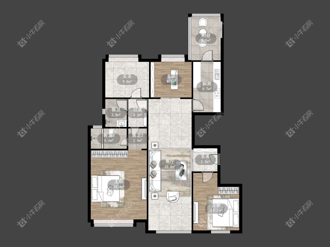镇江碧桂园在售二手房源户型图_小牛看房