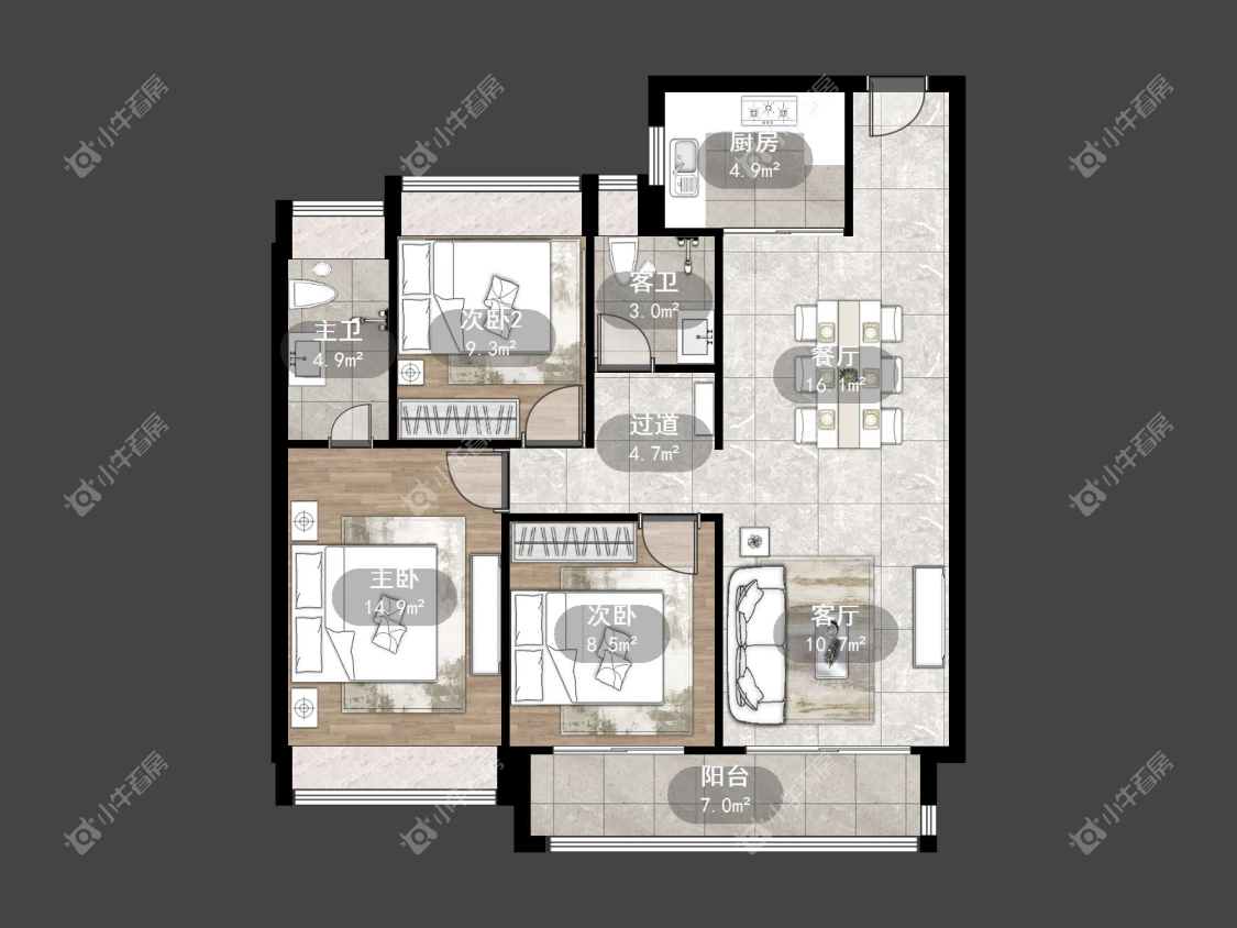 镇江碧桂园樾府在售二手房源户型图_小牛看房