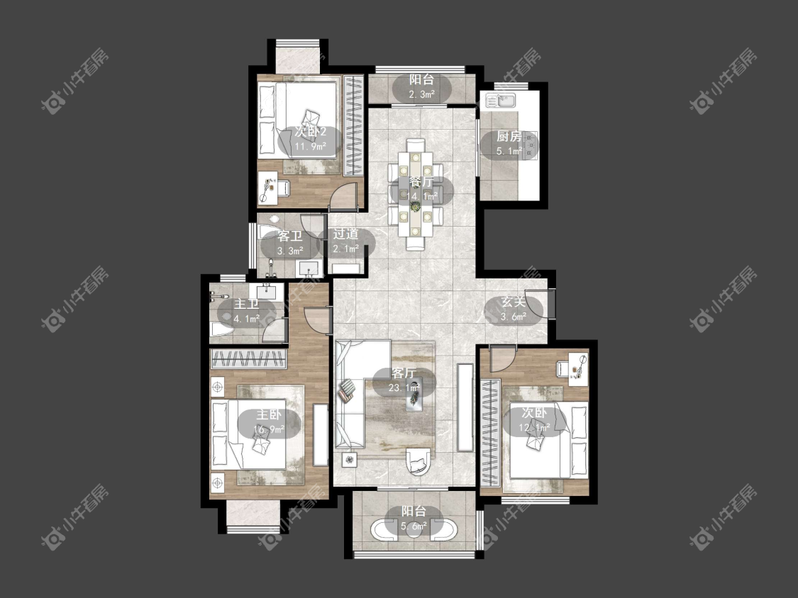镇江南方名居在售二手房源户型图_小牛看房