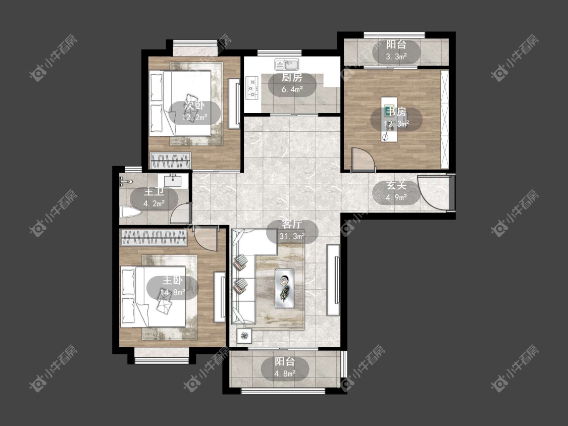 镇江天悦名城在售二手房源户型图_小牛看房