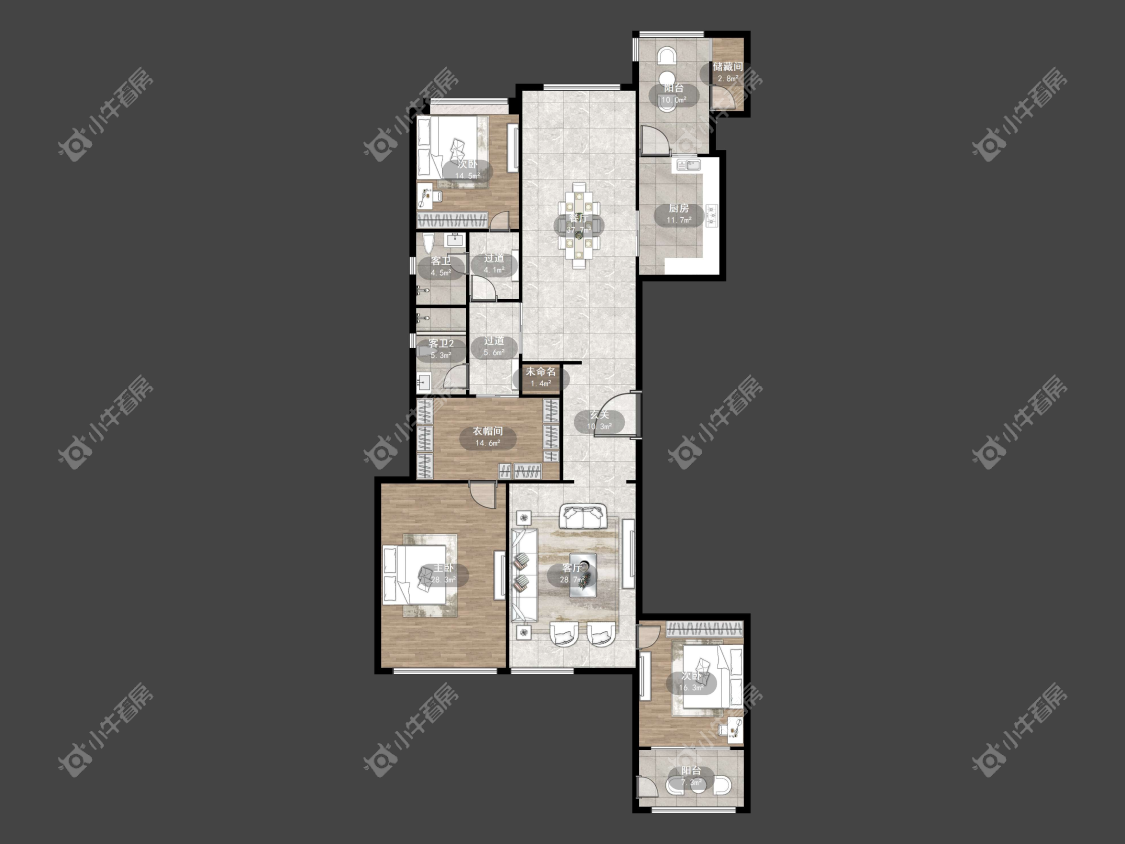 镇江恒大城在售二手房源户型图_小牛看房