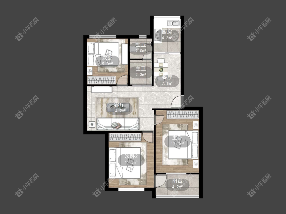 镇江玉泉小区在售二手房源户型图_小牛看房