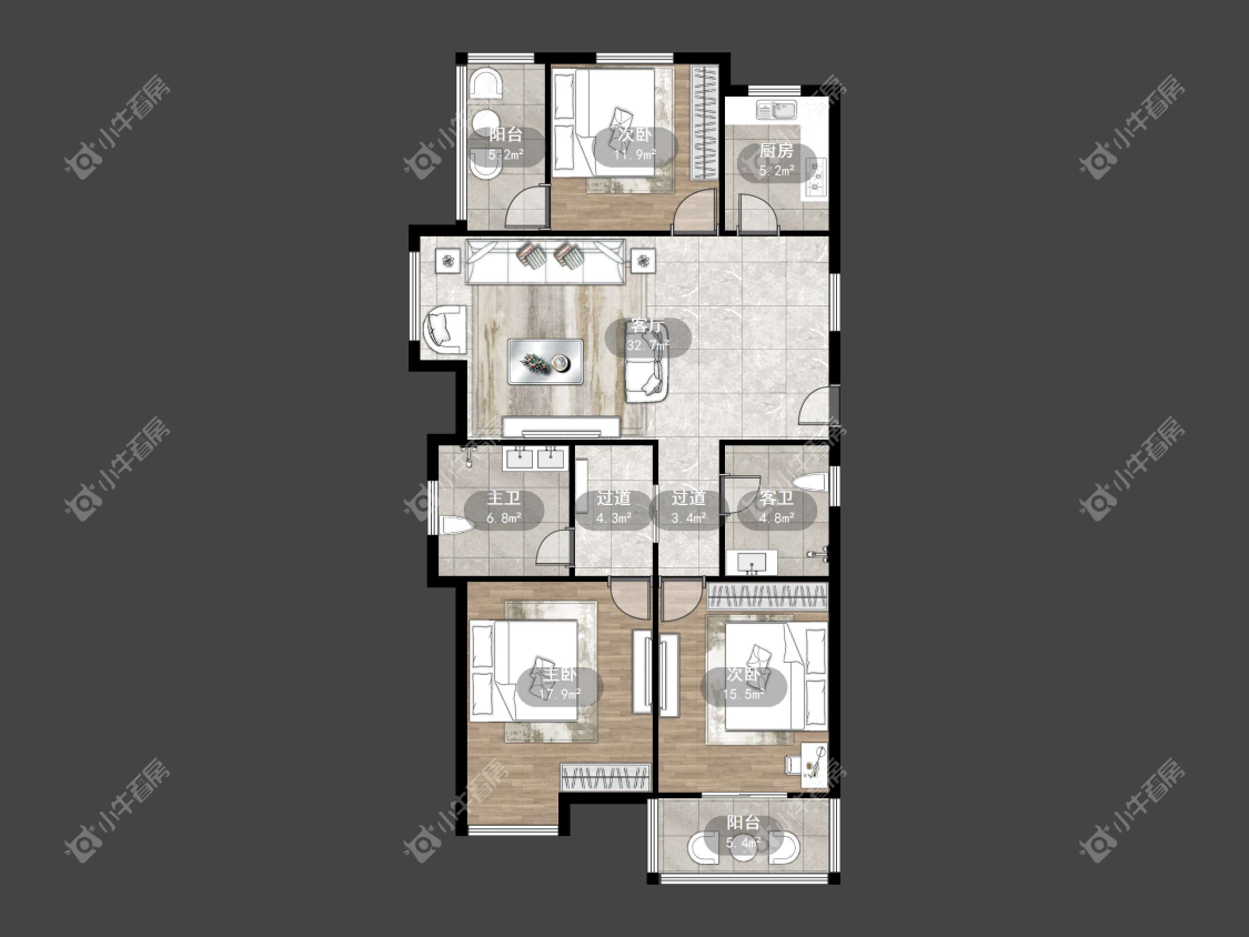 镇江南方名居在售二手房源户型图_小牛看房