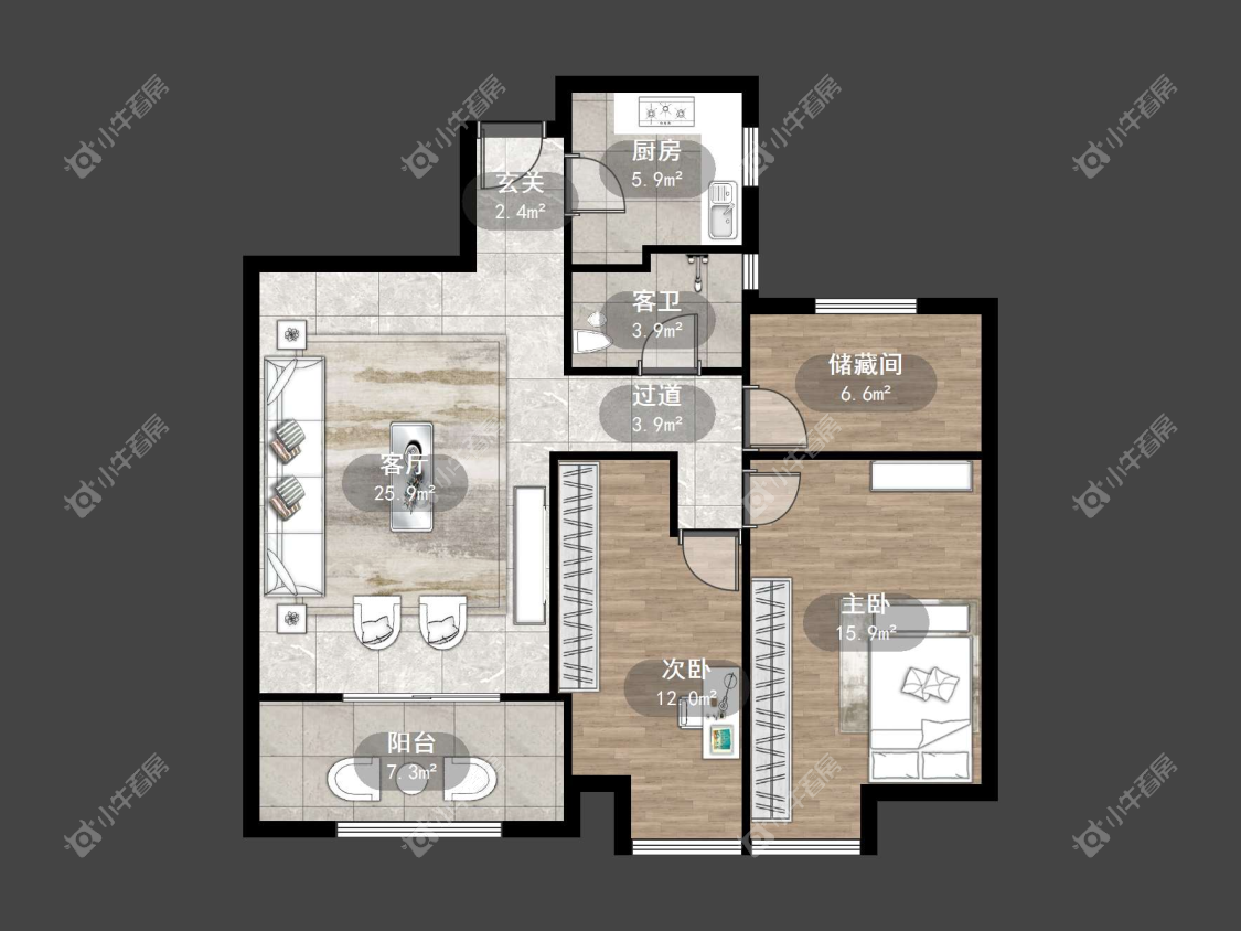 镇江国信宜和在售二手房源户型图_小牛看房