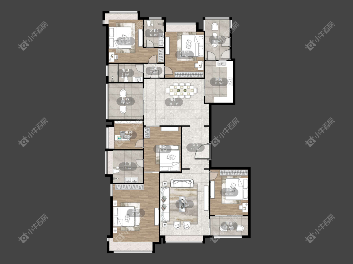 镇江恒大城在售二手房源户型图_小牛看房