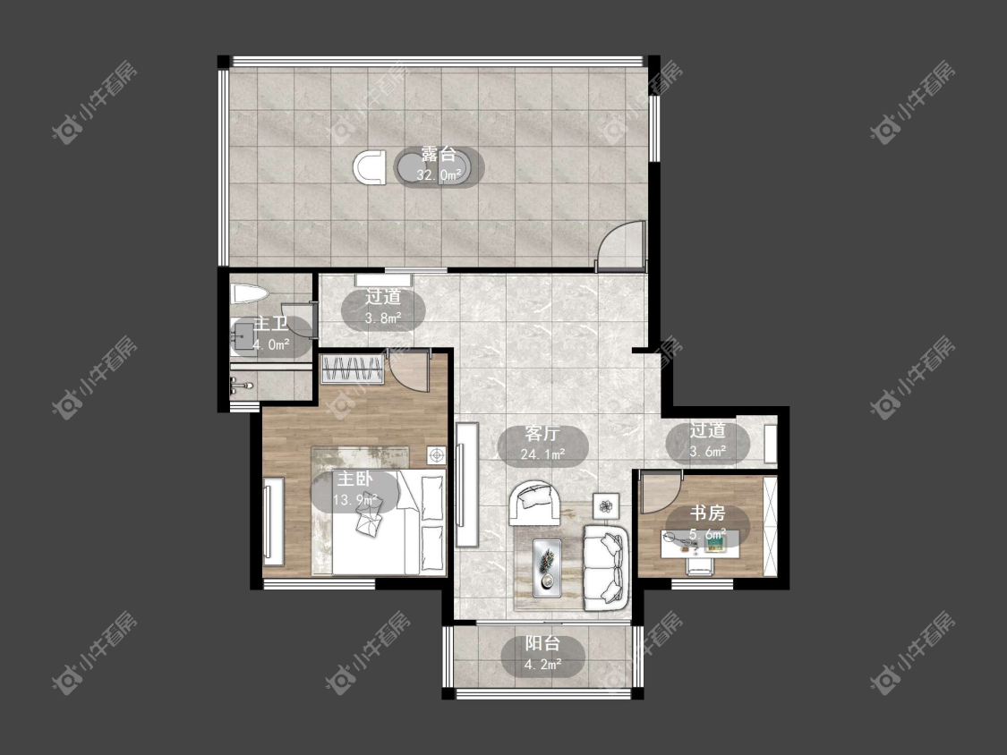 镇江澳都花城在售二手房源户型图_小牛看房