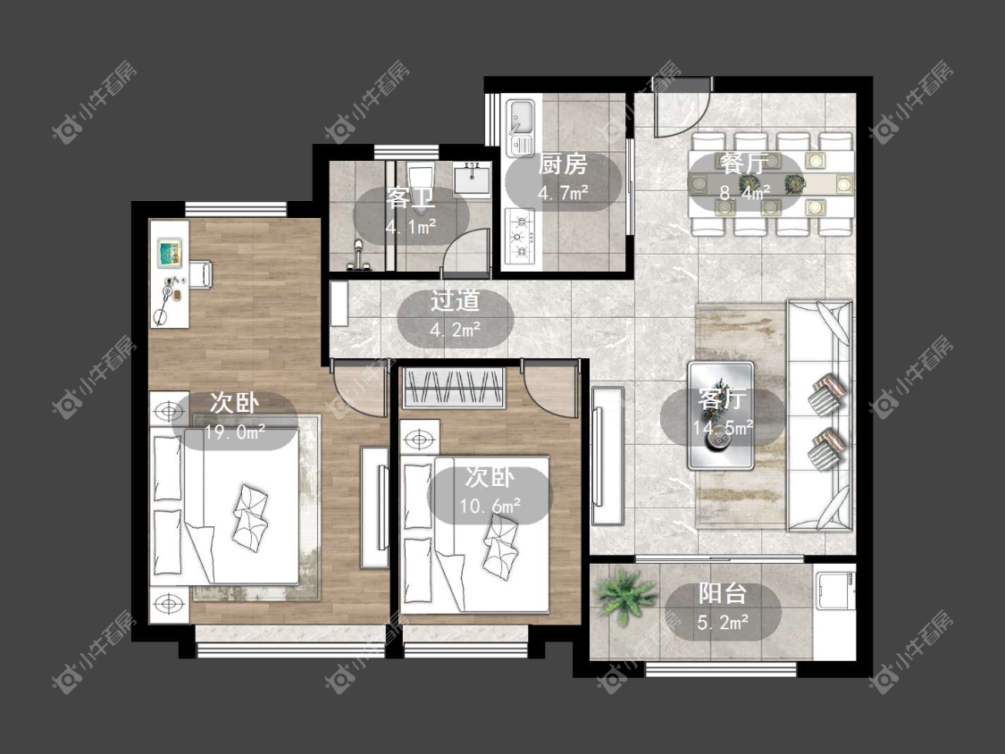 镇江中南君悦府中南一期在售二手房源户型图_小牛看房