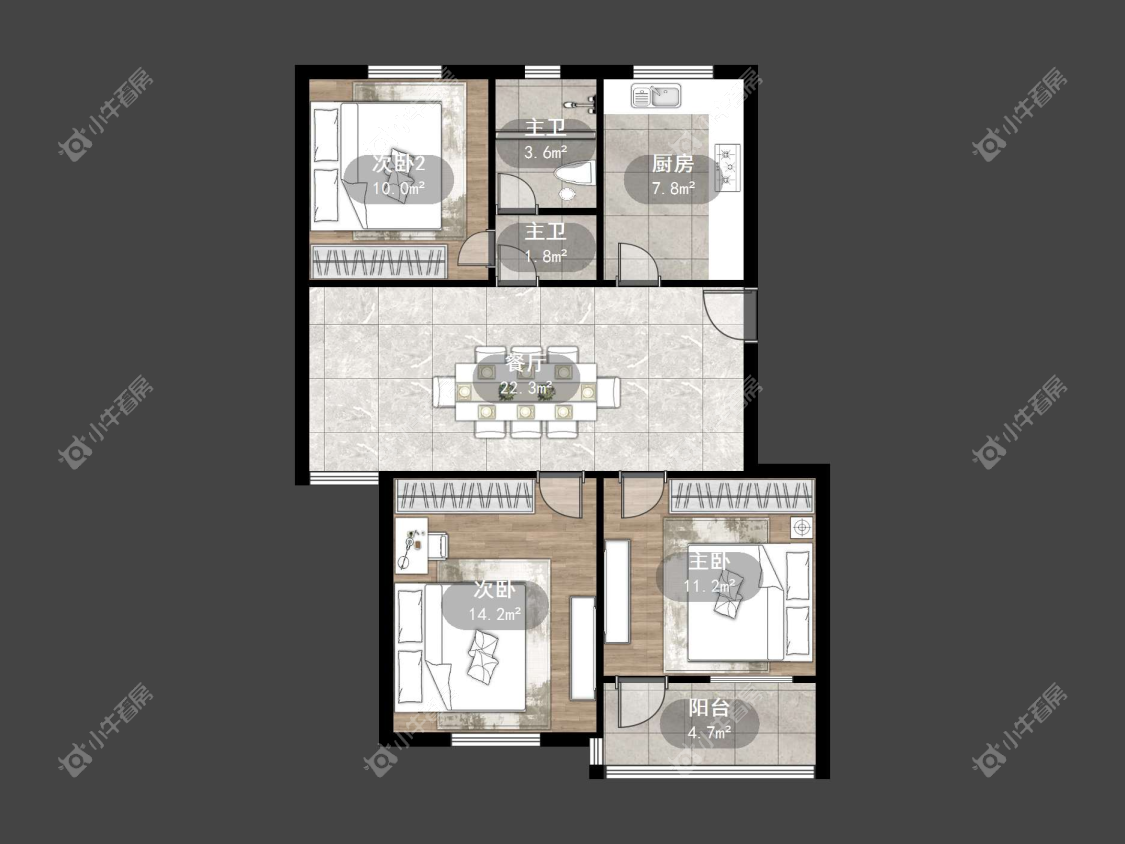 镇江幸福小区在售二手房源户型图_小牛看房