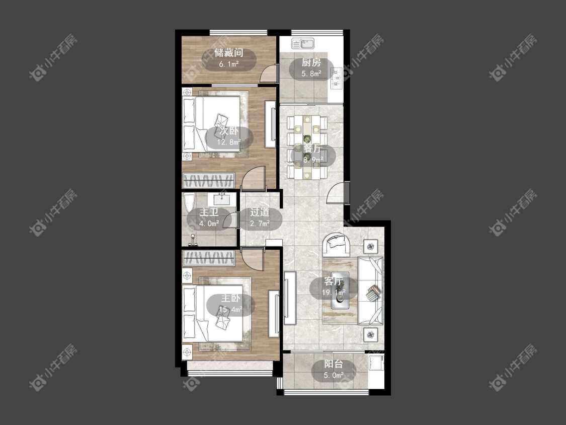 镇江海宇花园在售二手房源户型图_小牛看房