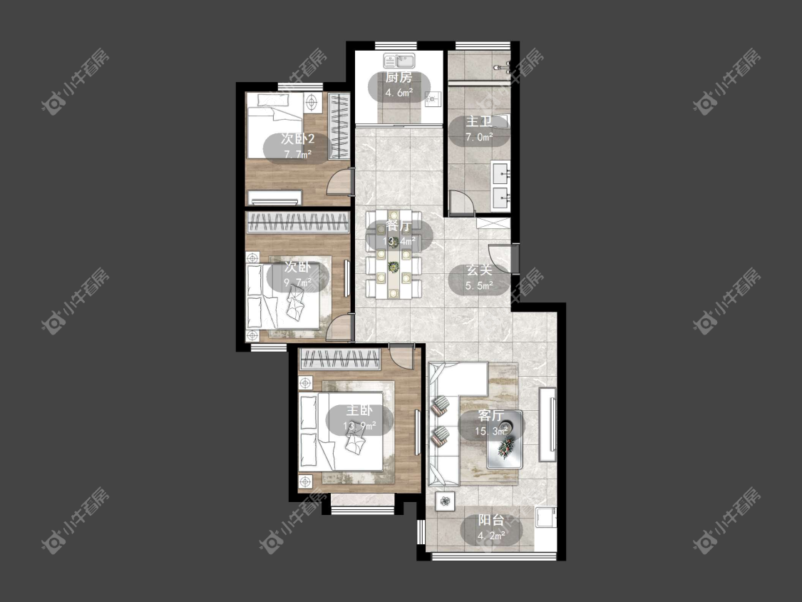 镇江欧洲城在售二手房源户型图_小牛看房