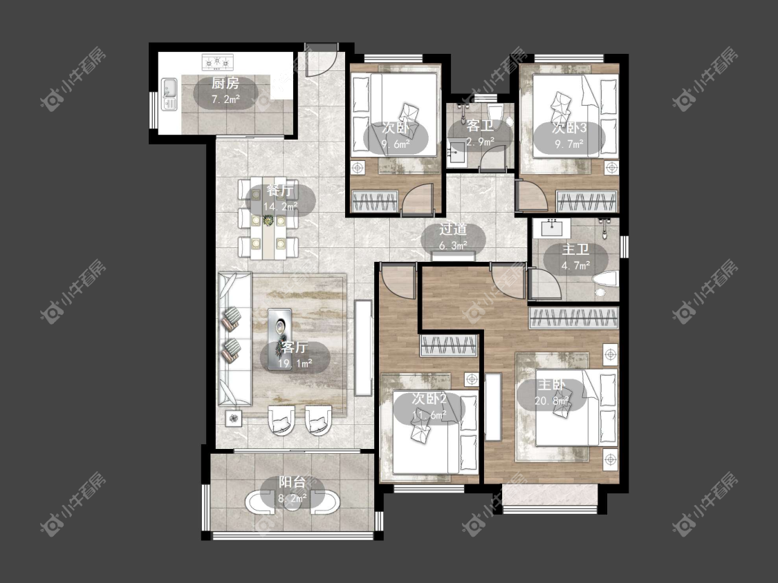 镇江恒大名都二三期在售二手房源户型图_小牛看房