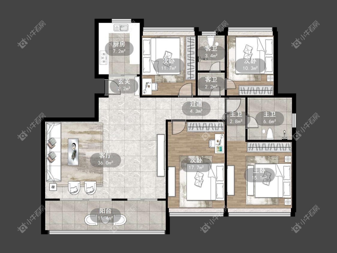 镇江桃源里在售二手房源户型图_小牛看房