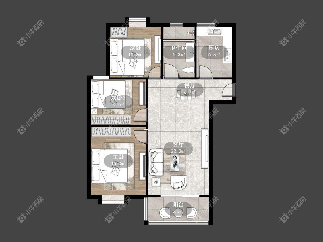 镇江嘉荟新城在售二手房源户型图_小牛看房