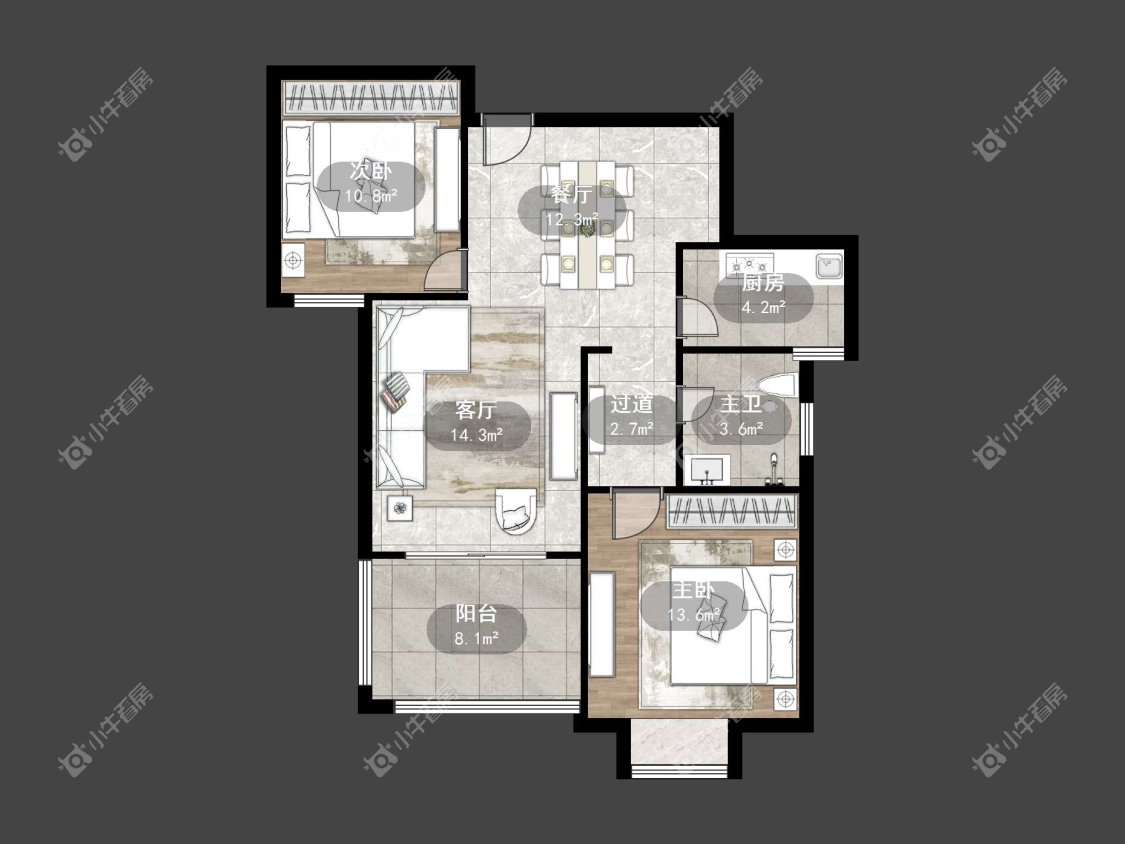 镇江信达香堤国际在售二手房源户型图_小牛看房
