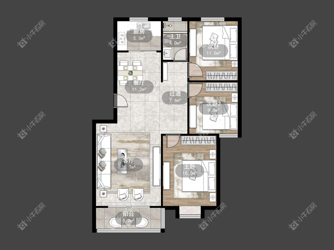 镇江和谐里在售二手房源户型图_小牛看房