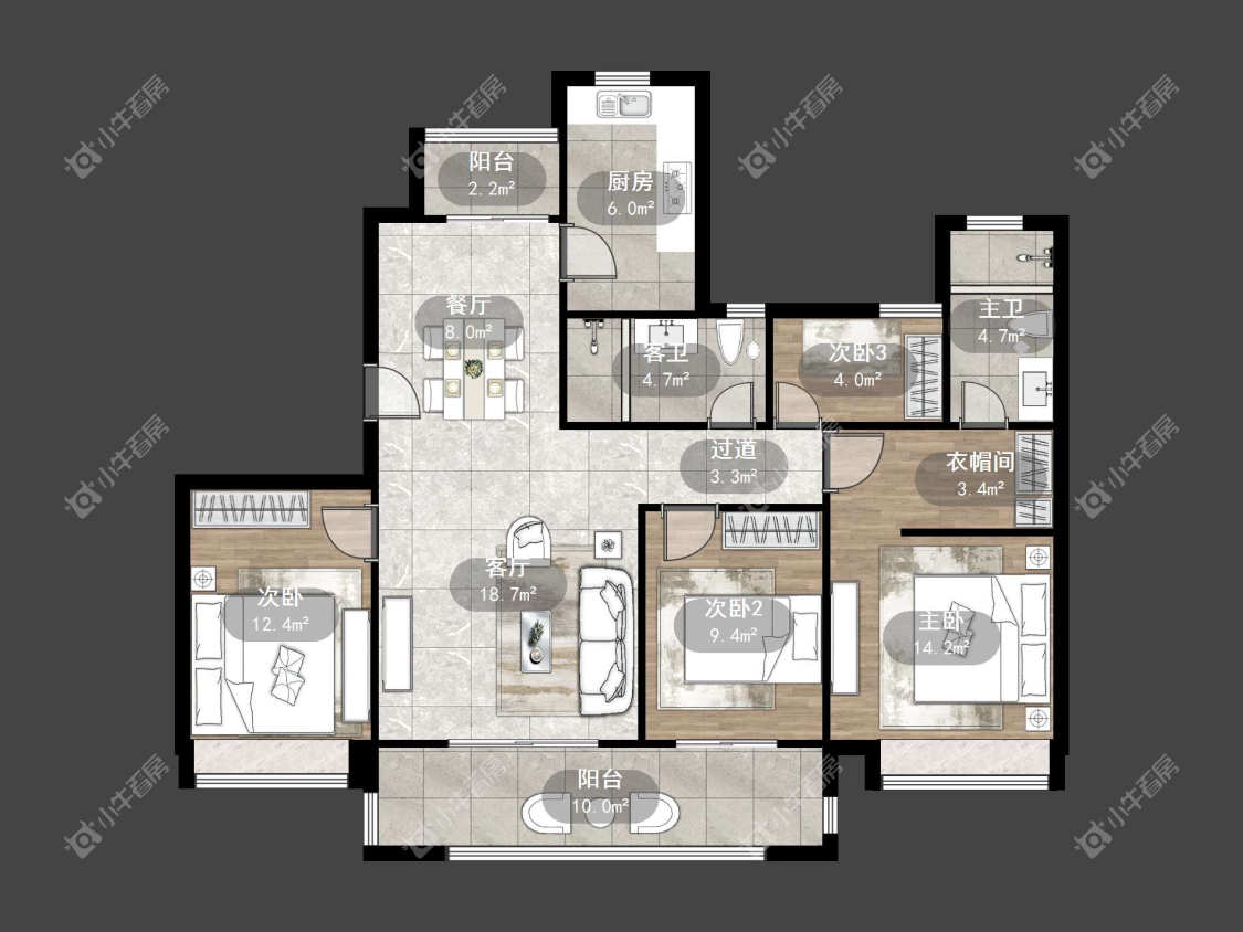 镇江爱家尚城在售二手房源户型图_小牛看房